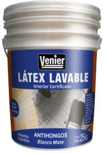 Pintura Látex Blanco Mate Interior 25kg Venier Certificado
